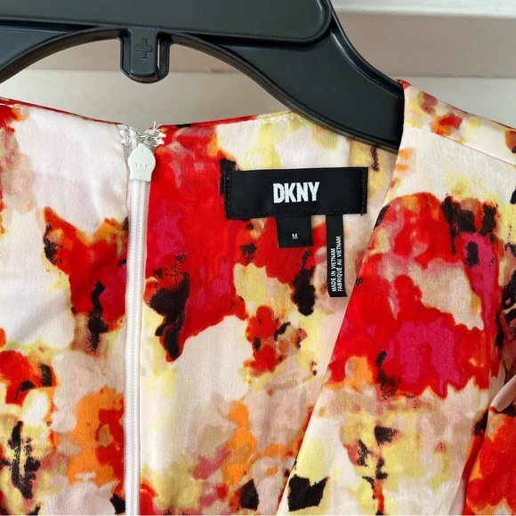 DKNY V Neck Maxi A Line Dress - Picture 8 of 16